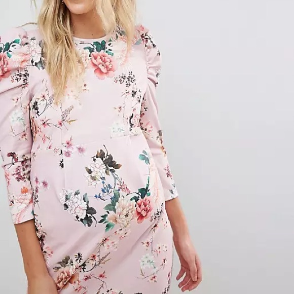 ASOS Maternity Midi Dress in Floral print sz 6 - Picture 5 of 10